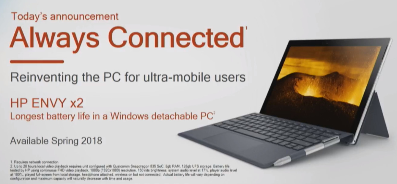 惠普Envy x2 Windows 10 ARM筆記本通過(guò)FCC認(rèn)證