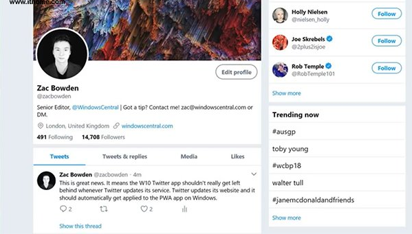 Twitter PWA展示了Windows 10應(yīng)用的未來(lái)
