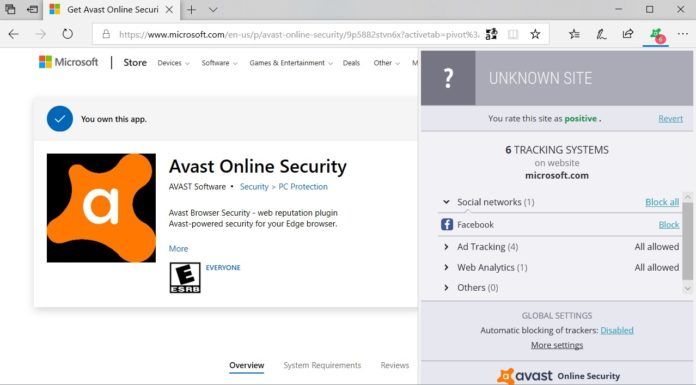 Avast正式發(fā)布面向Microsoft Edge的擴(kuò)展！